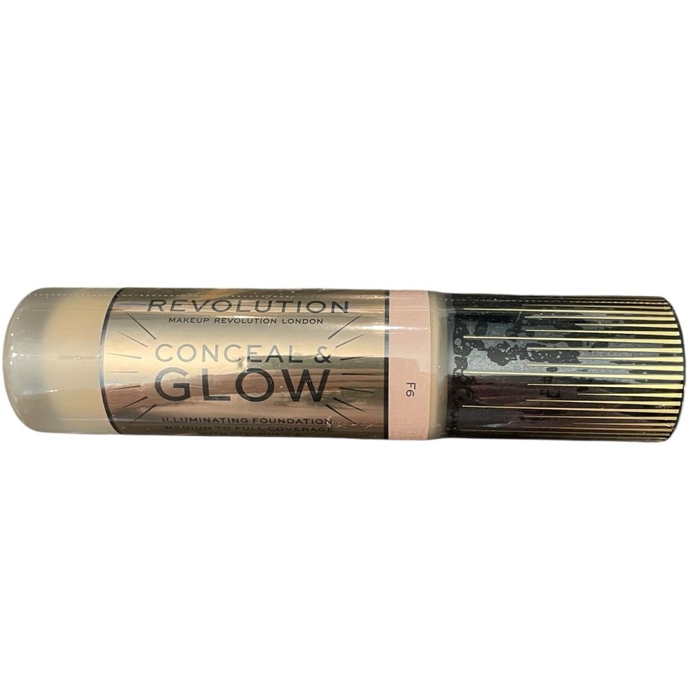 Revolution Makeup Conceal & Glow Illuminating Foundation With Vitamin C Color F6
